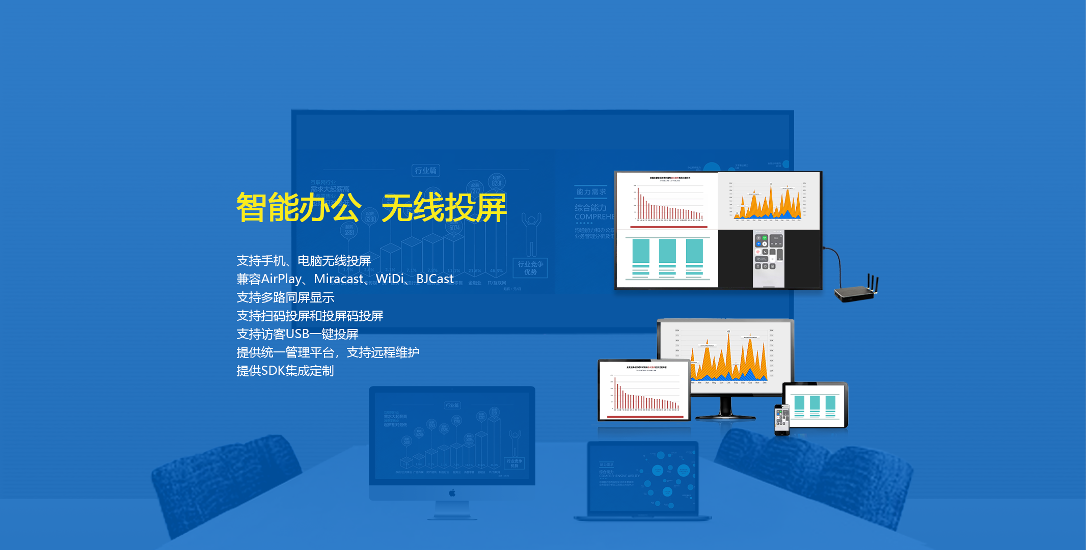 杭州利旺智能科技有限公司提供必捷網絡無線投屏產品，為必捷網絡無線投屏器浙江運營中心